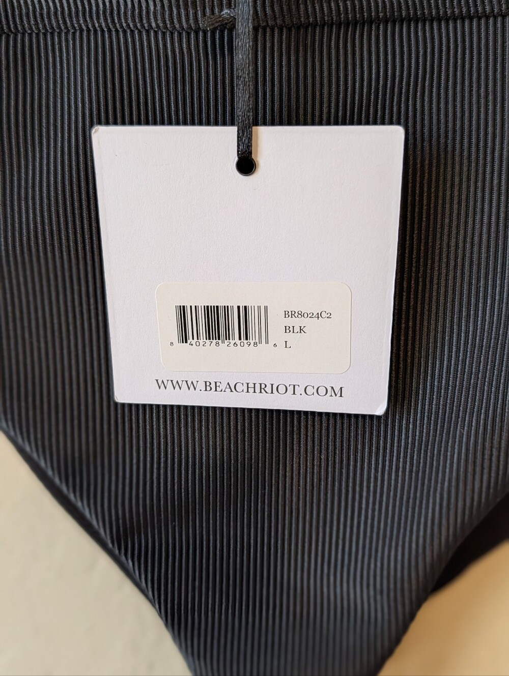 NWT Beach Riot Ribbed Bikini Bottom Black - Picture 5 of 7